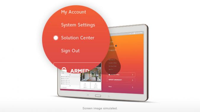 Solution Center in app menu