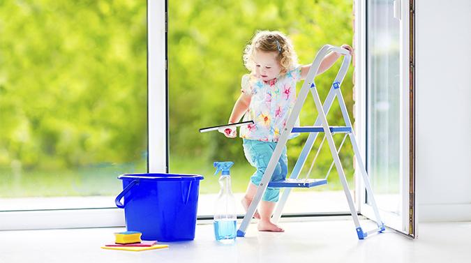Woman cleaning